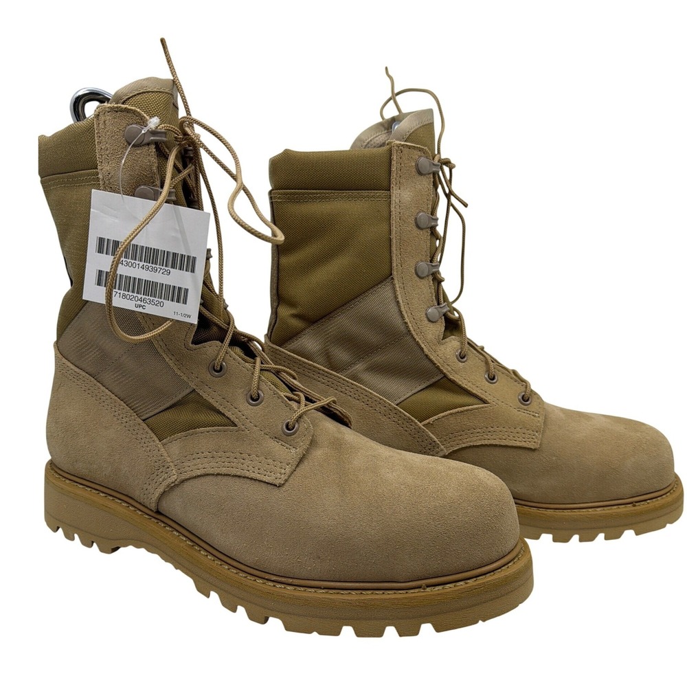 Thorogood Combat Boot Mens 11.5 W Desert Tan New Steel Toe Vibram 8430 USA